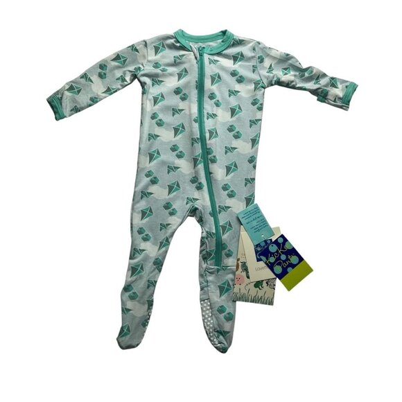 Kickee Pants Windy Day Kites Zippered Footie Size 0-3 Months new - Picture 1 of 5